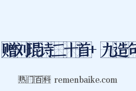赠刘琨诗二十首+九造句是什么意思的图片